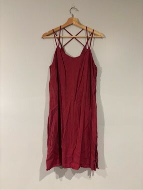 Thread & Supply Wine Red Strappy Mini Dress